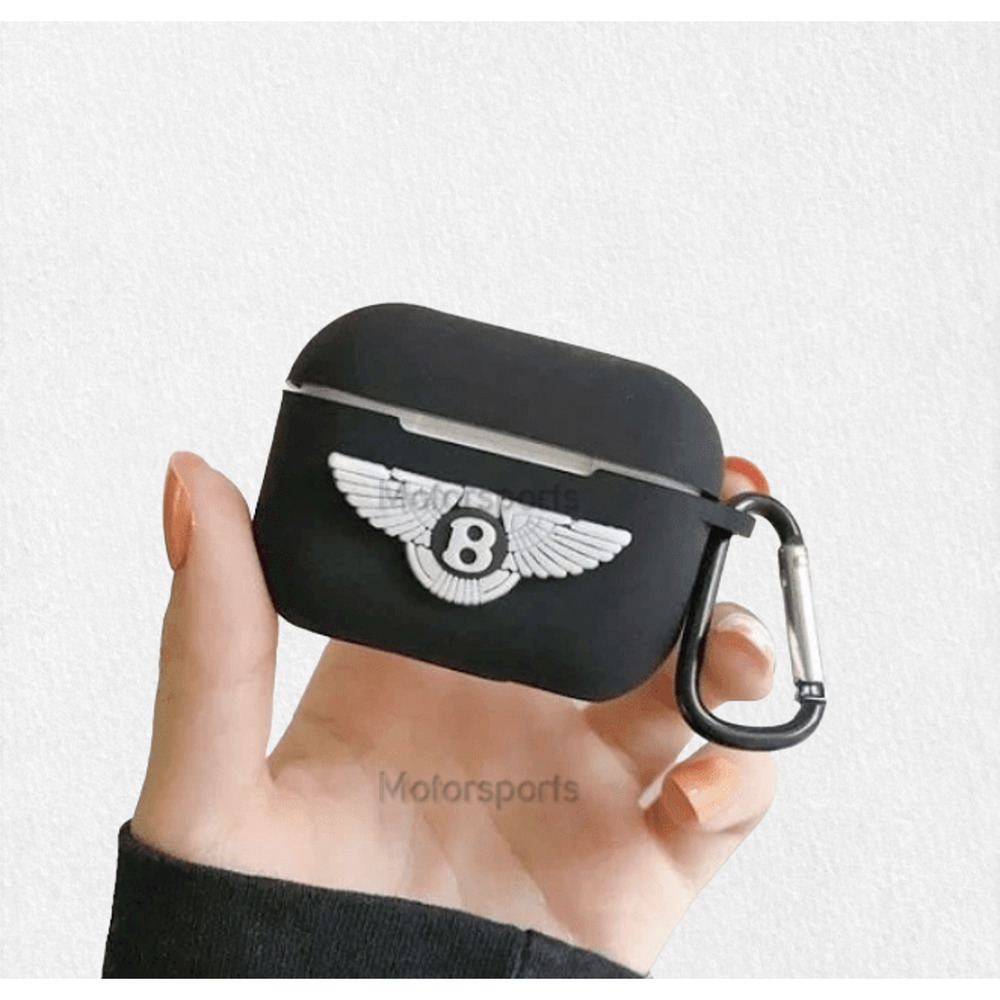 Case for AirPods Fits 1st and 2nd Gen Silicone For Bentley 3D Logo
